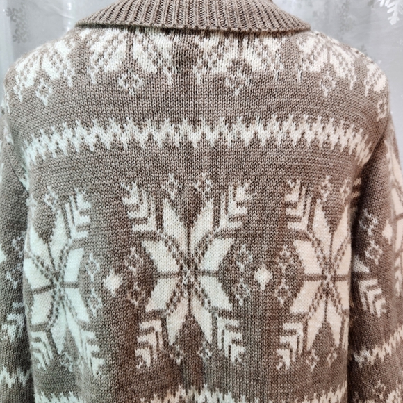 PURE Alfred Sung Holiday Snowflake Knit Pullover Turtleneck Sweater (XL) - Picture 7 of 12